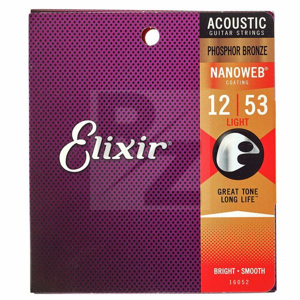Elixir Nanoweb Light Phosphor Bronze Image Elixir Nanoweb Light Phosphor Bronze
