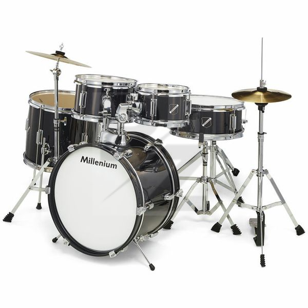 Millenium Focus Junior Drum Set Black Image Millenium Focus Junior Drum Set Black