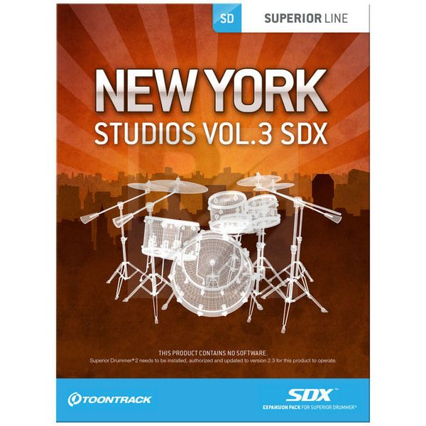 Toontrack SDX New York Studios Vol. 3 Image Toontrack SDX New York Studios Vol. 3