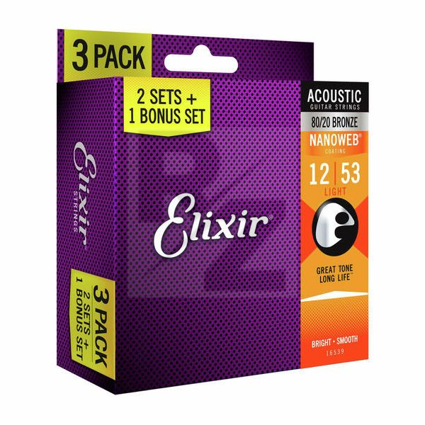 Image Elixir Nanoweb Light Acoustic 3P