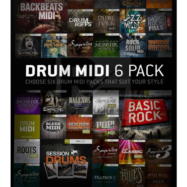Image Toontrack Drum Midi 6 Pack