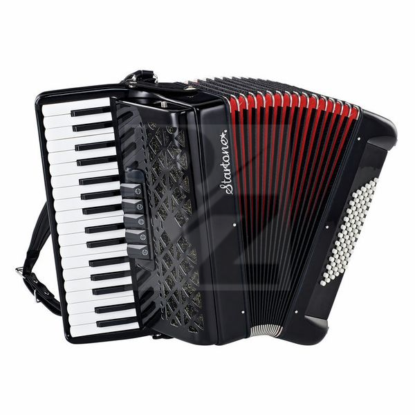 Startone Piano Accordion 72 Black MKII Image Startone Piano Accordion 72 Black MKII