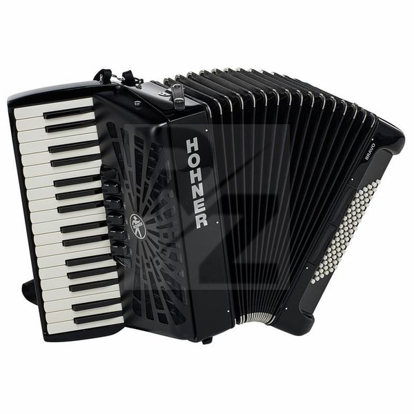 Image Hohner Bravo III 72 Black silent key