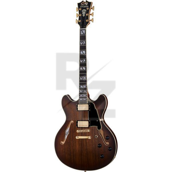 D'Angelico Deluxe DC Satin Brown Burst Image D'Angelico Deluxe DC Satin Brown Burst
