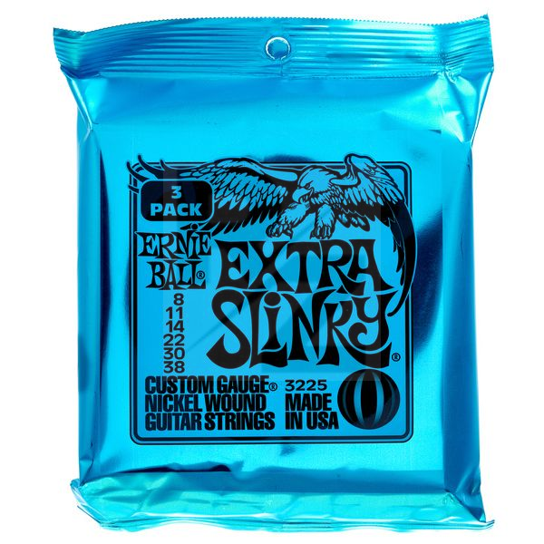 Ernie Ball Extra Slinky 3-pack 3225 Image Ernie Ball Extra Slinky 3-pack 3225