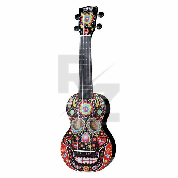 Image Mahalo Skull Ukulele Day of the Dead