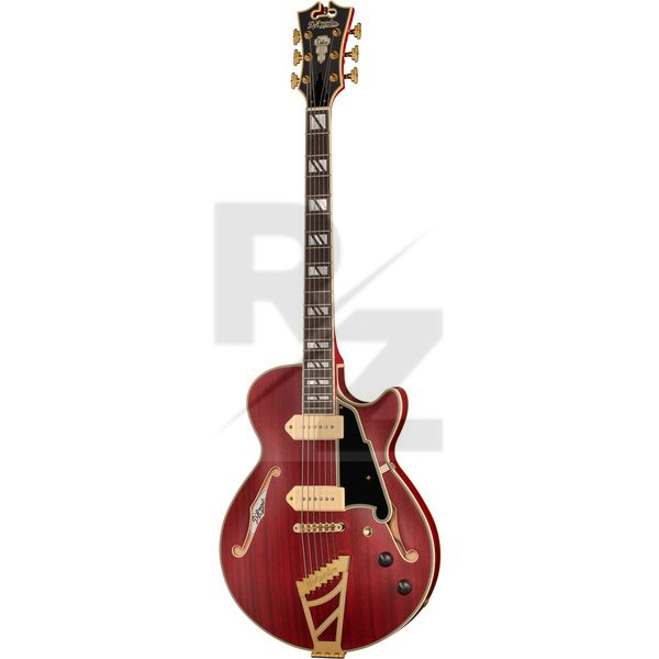 D'Angelico DLX SS Barit. Satin Trans Wine Image D'Angelico DLX SS Barit. Satin Trans Wine