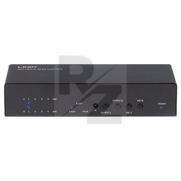 Lindy 4x2 HDMI 4K60 Matrix Image Lindy 4x2 HDMI 4K60 Matrix