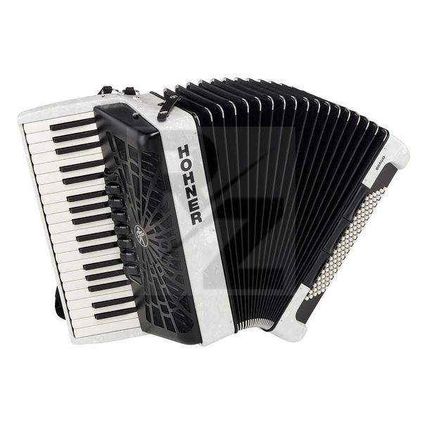 Image Hohner Bravo III 96 silent key white