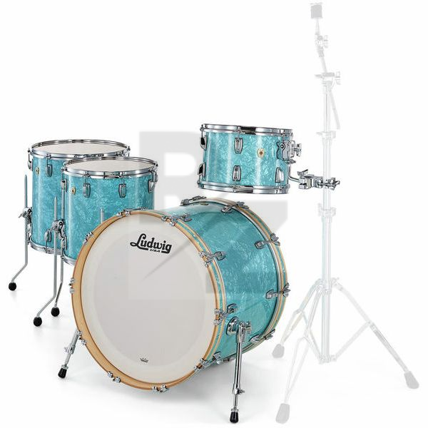 Ludwig Classic Maple 4pcs G. Blue Image Ludwig Classic Maple 4pcs G. Blue