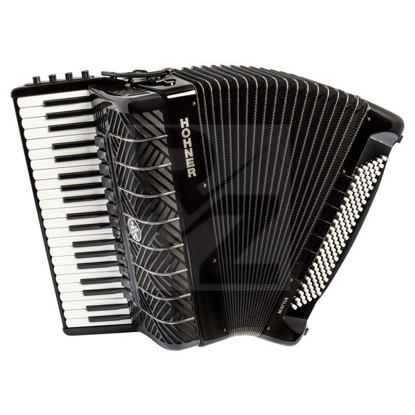 Image Hohner Mattia IV 120 BK white Buttons