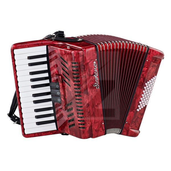 Startone Piano Accordion 48 Red MKII Image Startone Piano Accordion 48 Red MKII