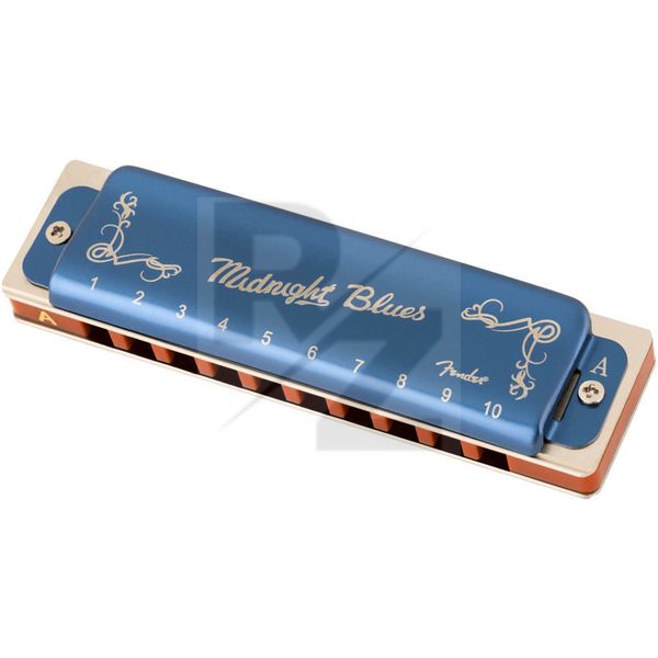 Fender Midnight Blues Harmonica in A Image Fender Midnight Blues Harmonica in A