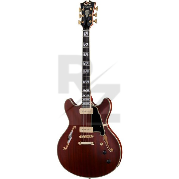 Image D'Angelico Deluxe DC Satin Trans Wine