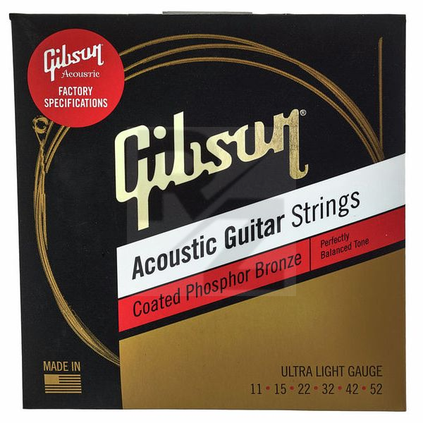 Gibson Coated Phosp. Bronze Ult.Light Image Gibson Coated Phosp. Bronze Ult.Light