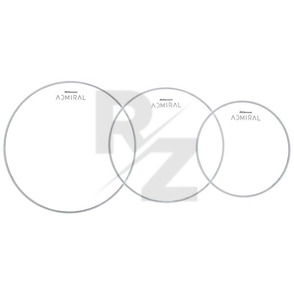 Millenium Admiral Clear Drumhead Pack 2 Image Millenium Admiral Clear Drumhead Pack 2