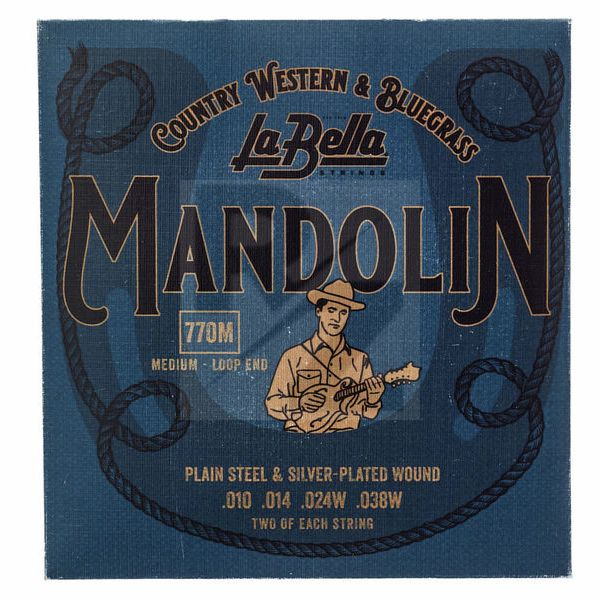 Image La Bella 770M Mandolin Silv.Pl. Medium