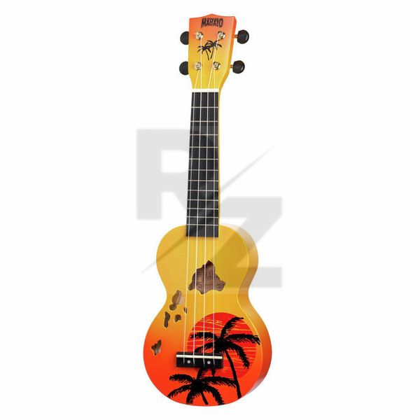 Image Mahalo Hawaii Orange Ukulele