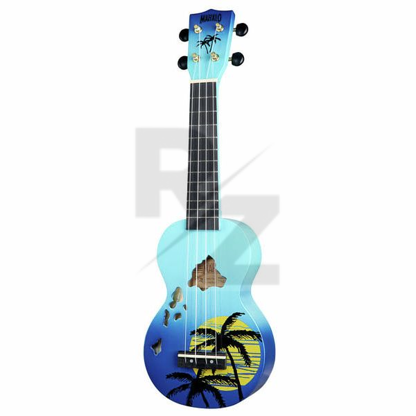 Image Mahalo Hawaii Blue Ukulele