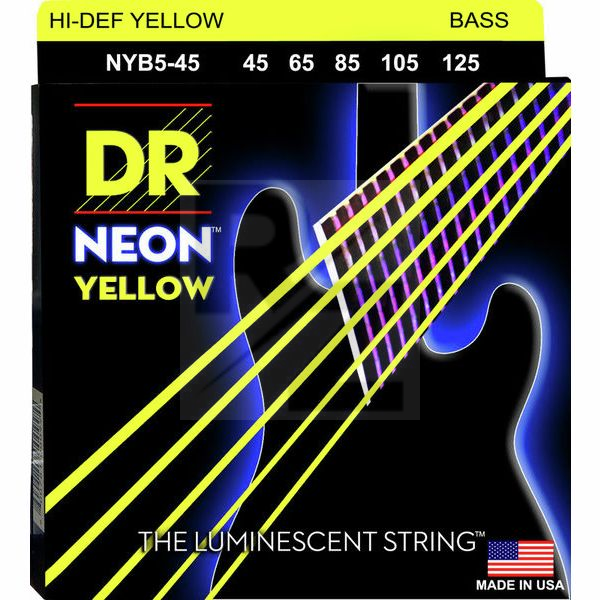 Image DR Strings Neon Yellow NYB5-45
