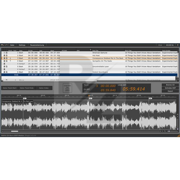 Image Hofa CD-Burn.DDP.Master - Plugin