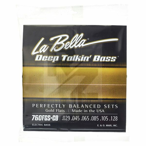 Image La Bella 760FGS-CB DT Bass Gold Flats