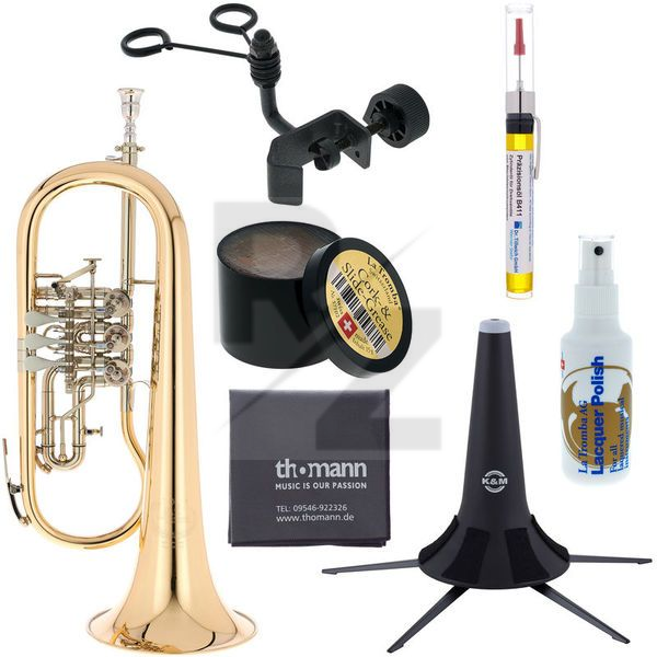 B&S 3017/2TR-L Bb Flugelhorn Set Image B&S 3017/2TR-L Bb Flugelhorn Set