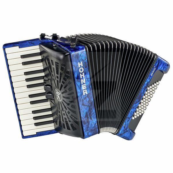 Image Hohner Bravo II 48 Blue silent key