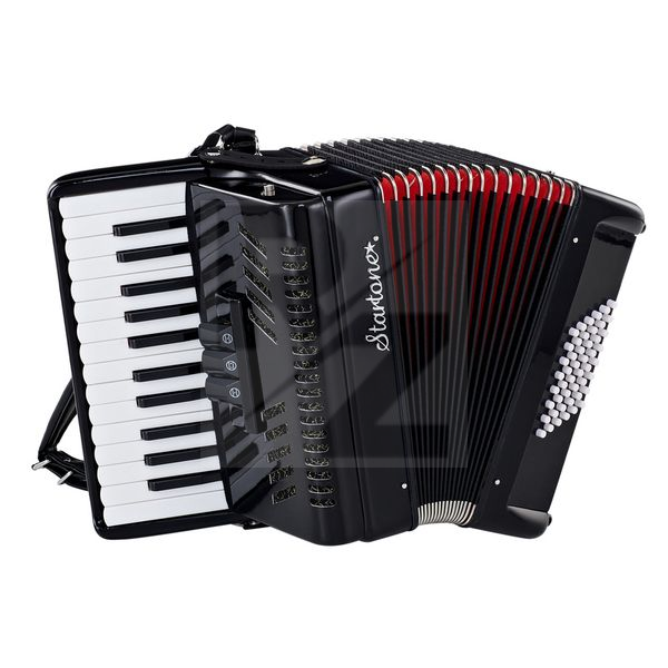 Startone Piano Accordion 48 Black MKII Image Startone Piano Accordion 48 Black MKII