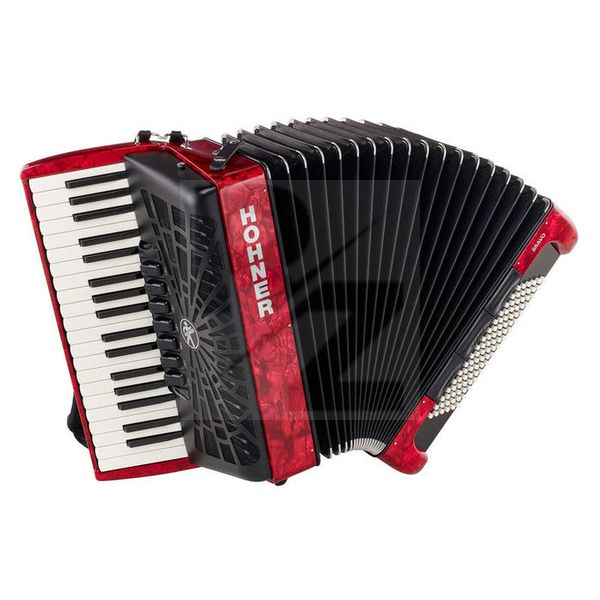 Image Hohner Bravo III 96 silent key red