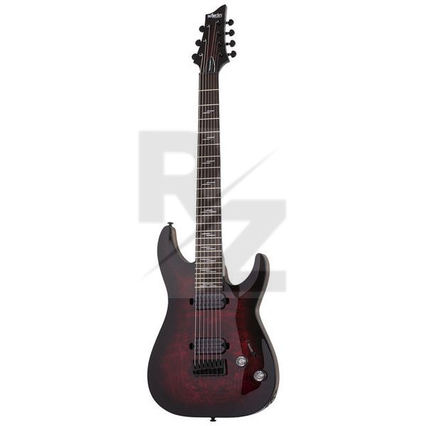 Image Schecter Omen Elite-7 Black Ch Burst