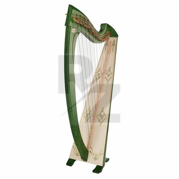 Image Salvi Una Deluxe Lever Harp Green