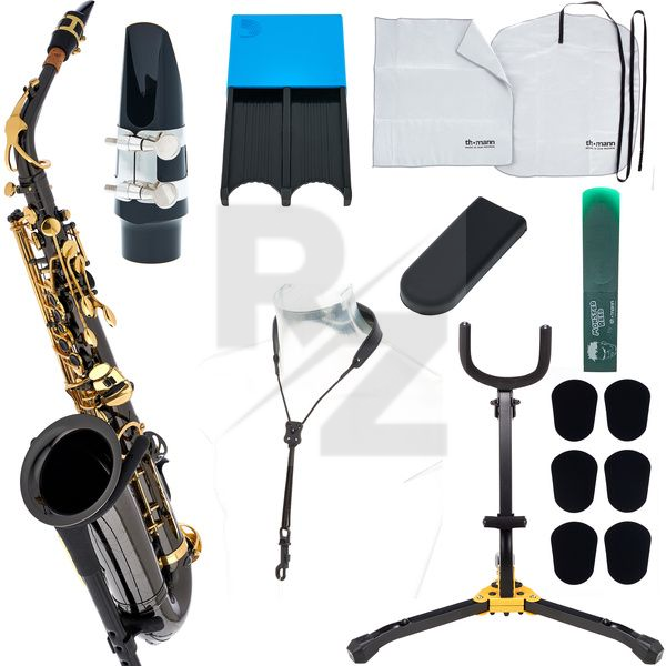 Image Thomann TAS-180 Black Alto Sax Set