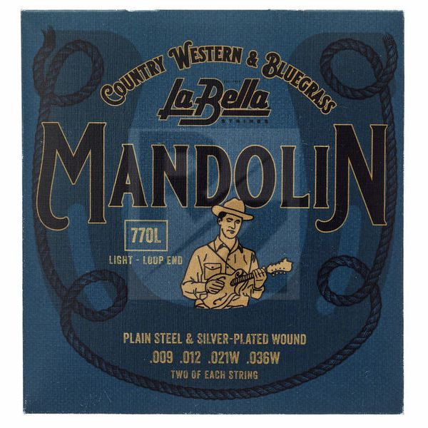 Image La Bella 770L Mandolin Silv.Pl. Light