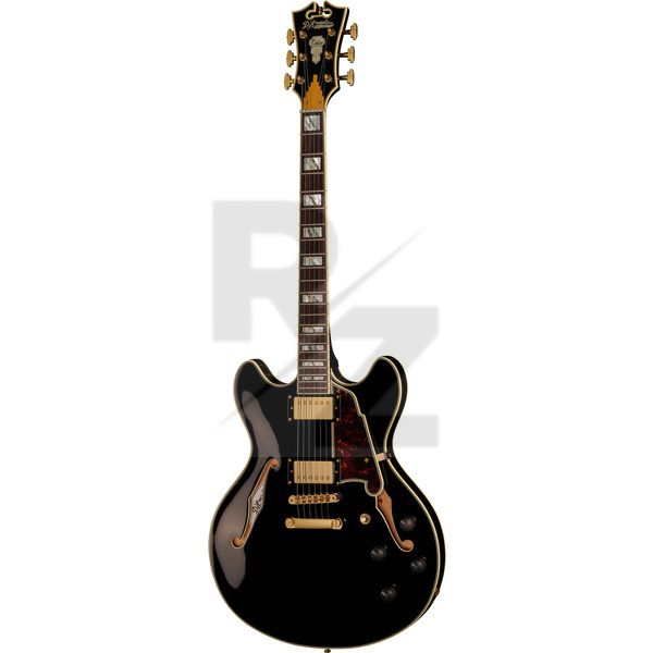 D'Angelico Excel DC Solid Black Image D'Angelico Excel DC Solid Black