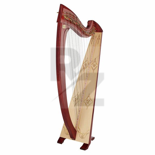 Image Salvi Una Deluxe Lever Harp Mahogany