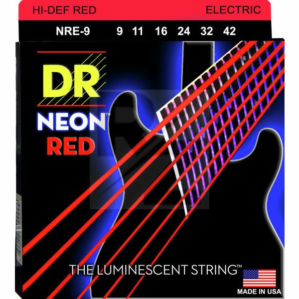 Image DR Strings Neon Red NRE-9