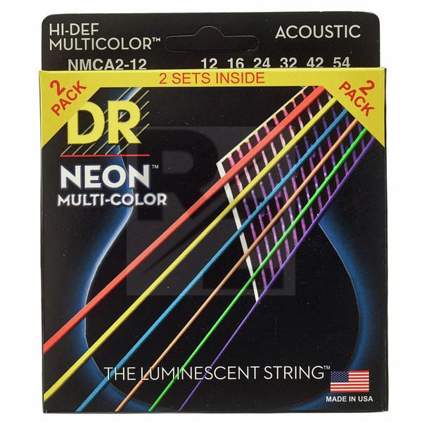 Image DR Strings Neon Multi NMCA-2/12 2-Pack