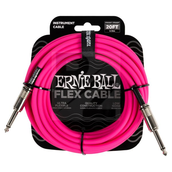 Image Ernie Ball Flex Cable 20ft Pink EB6418