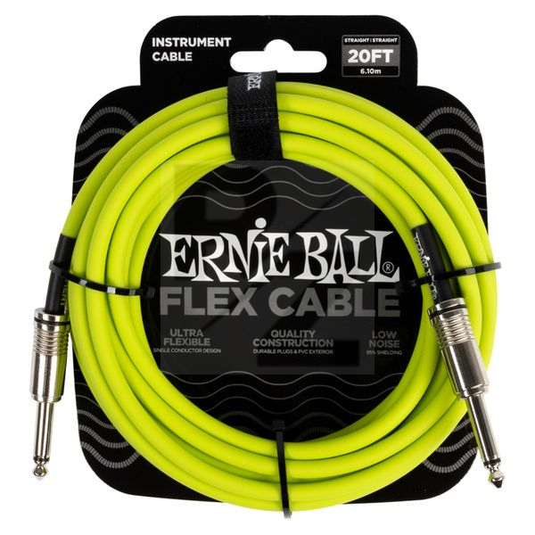 Image Ernie Ball Flex Cable 20ft Green EB6419