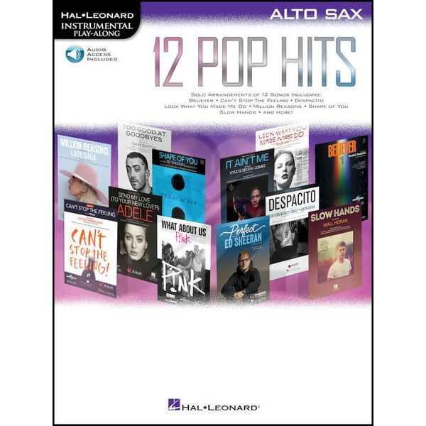 Image Hal Leonard 12 Pop Hits A-Sax