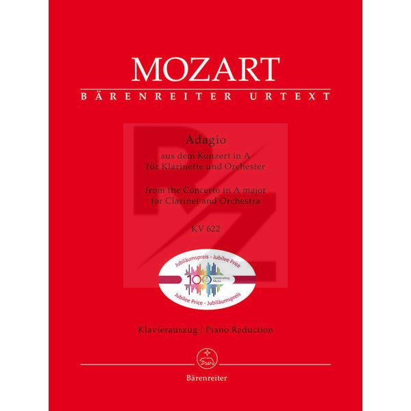 Image Bärenreiter Mozart Adagio KV 622