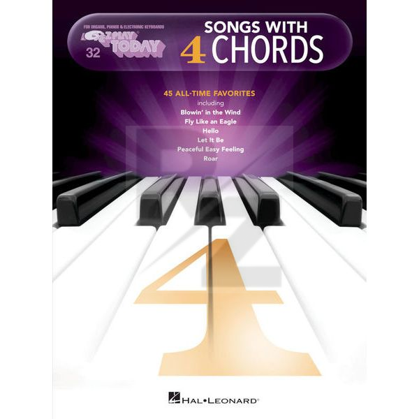 Image Hal Leonard Songs with 4 Chords Piano