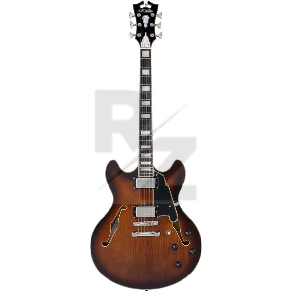D'Angelico Premier DC Brown Burst Image D'Angelico Premier DC Brown Burst