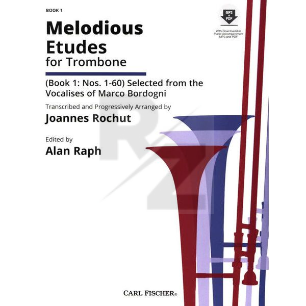 Image Carl Fischer Melodious Etudes for Trombone