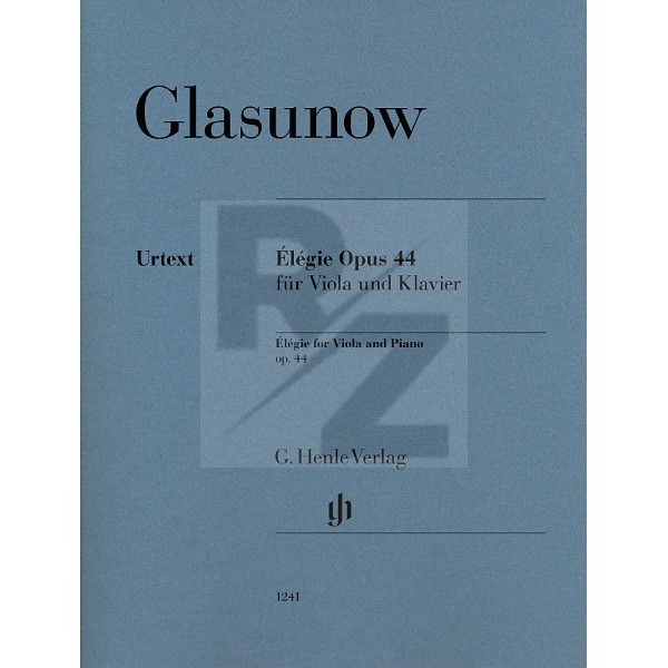 Image Henle Verlag Glasunow Elegie op.44 Viola