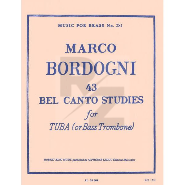 Image Alphonse Leduc 43 Bel Canto Studies Tuba