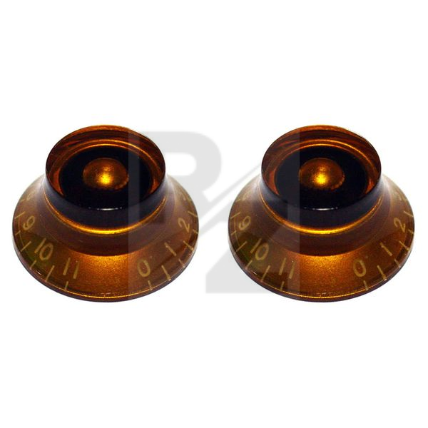 Image Allparts Bell Knobs to 11 Amber