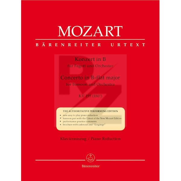 Image Bärenreiter Mozart Konzert B-Dur KV 191