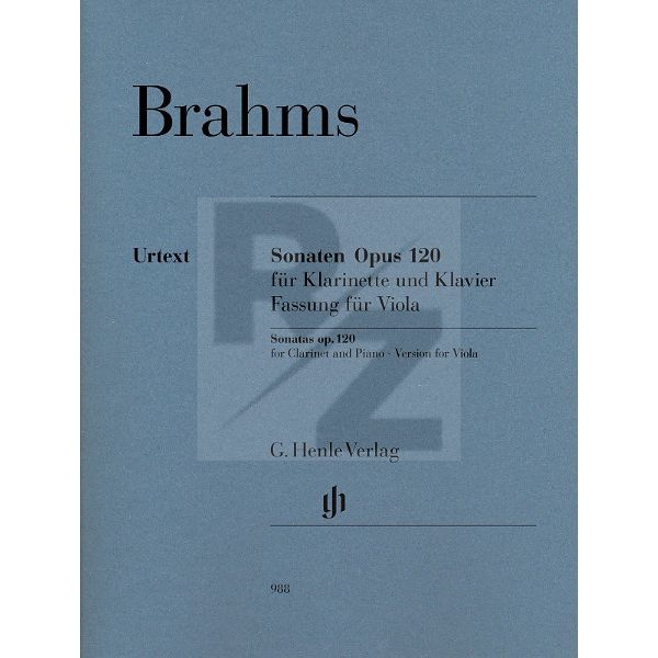 Image Henle Verlag Brahms 2 Sonaten Viola